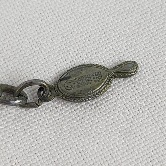 Vintage Sarah Coventry Floral Chain Tassel Pendant Necklace - Picture 6 of 8